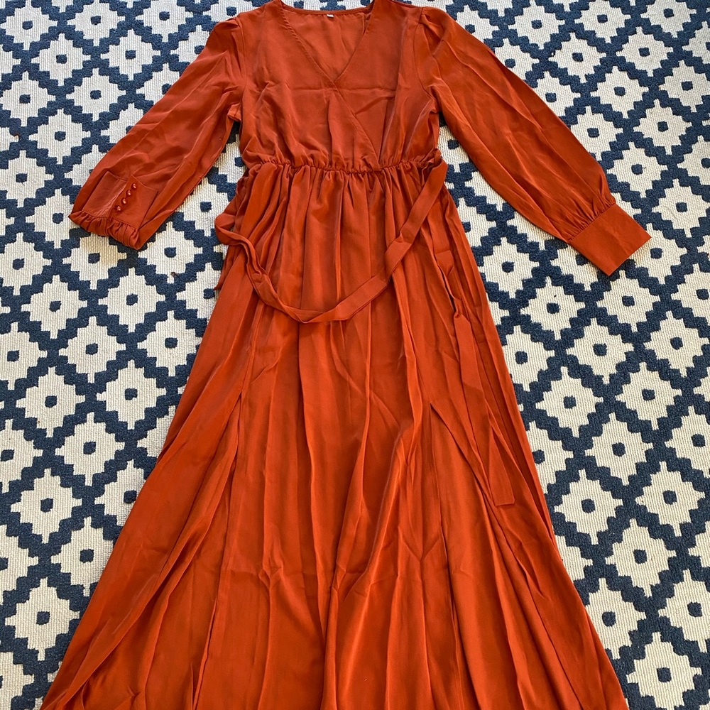 Burt Orange Formal Maxi Dress - Picture 1 of 5